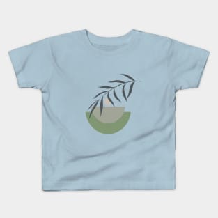 Olive branch in boho style Kids T-Shirt